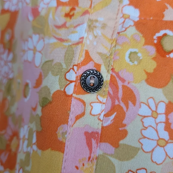 Rewind Orange Floral Dress - Picture 6 of 11